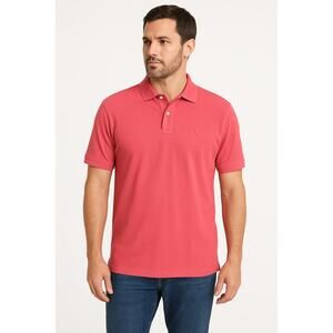 Cremieux Shirt Mens XL‎ Hot Pink Polo Short Sleeve Button Up Classic Stretch